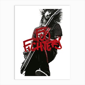 Dave Grohl Foo Fighters 10 Art Print