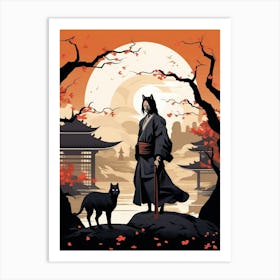 Japanese Samurai Illustration 23 Art Print