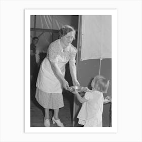 Lunchtime At The Nursery School At The Fsa (Farm Security Administration) Mobile Camp For Migratory Farm Worke Art Print