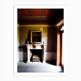 Empty Room With A Fireplace Art Print