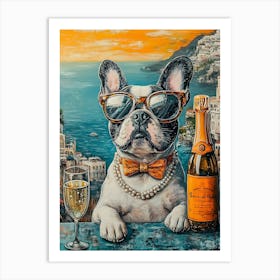 Frenchies Drink 14 Art Print