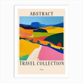 Abstract Travel Collection Poster Chad 2 Art Print