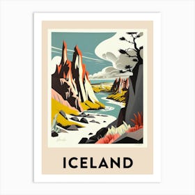 Iceland 2 Vintage Travel Poster Art Print