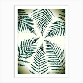 Green Fern Leaves Art Print