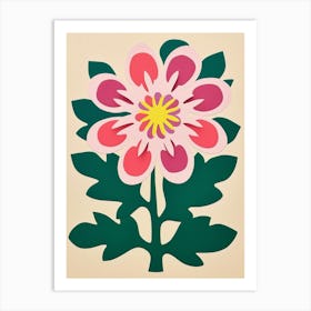 Cut Out Style Flower Art Edelweiss 3 Art Print