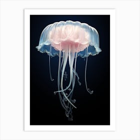 Lions Mane Jellyfish Realistic 8 Art Print