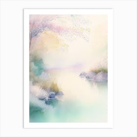 Hot Springs Waterscape Gouache 3 Art Print