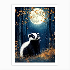 Badger In The Woods Poster