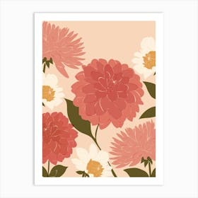 Dahlias Art Print