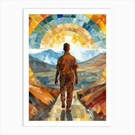 Man On The Path Art Print