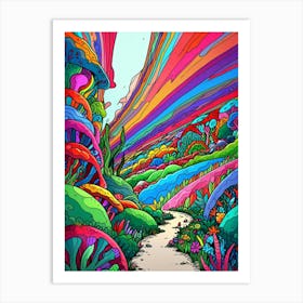 Psychedelic Landscape Art Print