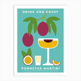 Pornstar Martini Cocktail Art Print