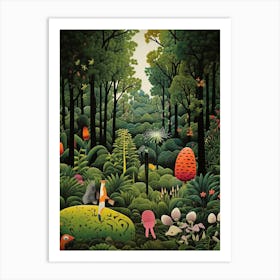 Enchanted Mossy Forest Art Print