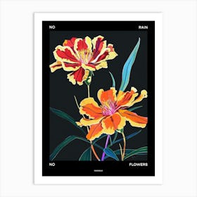 No Rain No Flowers Poster Marigold 4 Art Print