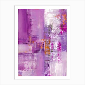 Purple Abstract Painting 1 Art Print