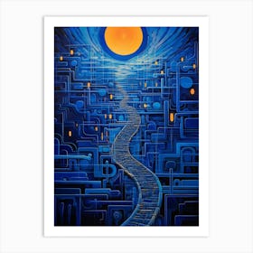 Linear Progression Abstract 10 Art Print