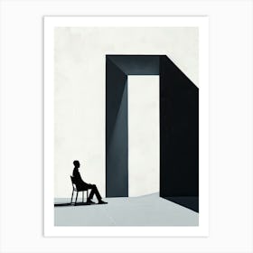 Man In A Chair, Minimalism 1 Art Print