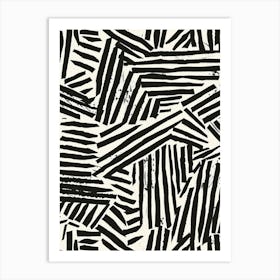 Black And White Stripes Art Print