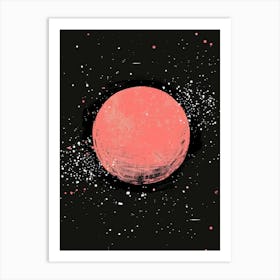 Pink Planet In Space Art Print