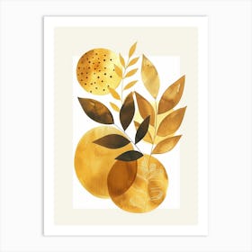 Golden Leaves 2 Art Print