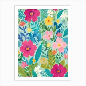 Watercolor Flowers 6 Art Print