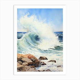 Wave Hill Usa Watercolour Painting  Art Print