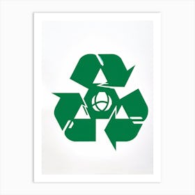 Environment Centric Illustration Depicting An Iconic Abstract Triangular Recycling Symbol Intertwin (5) Art Print