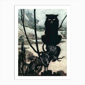 By Night She Transformed Herself into a Cat by Arthur Rackham 1909 Golden Age of Illustration Art Print