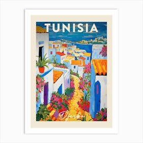 Djerba Tunisia 1 Fauvist Painting  Travel Poster Art Print