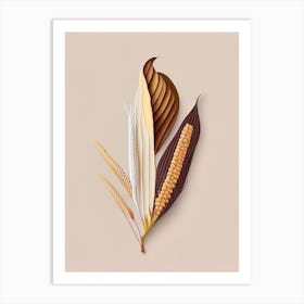 Corn Silk Spices And Herbs Retro Minimal 6 Art Print
