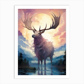 Deer In The Woods Art Print