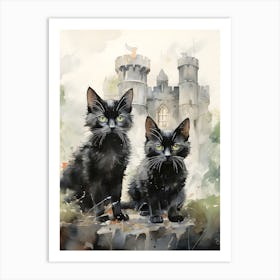 Irish Cats in Watercolor 9 Art Print