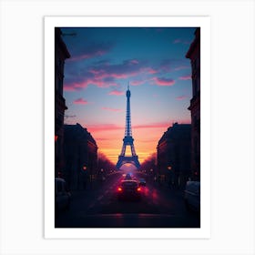 Sunset In Paris 3 Art Print