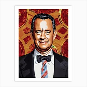 Tom Hanks Illustration Movies Art Print