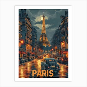 Paris Traveling Art Print