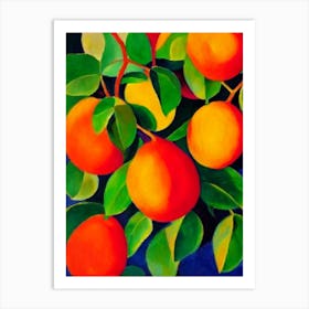 Guava Fruit Vibrant Matisse Inspired Painting Fruit Art Print