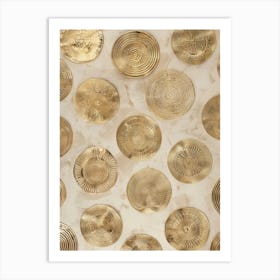 Gold Discs Art Print