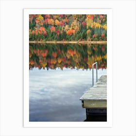 Fall Foliage On A Dock Art Print