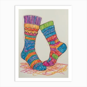Socks 2 Art Print
