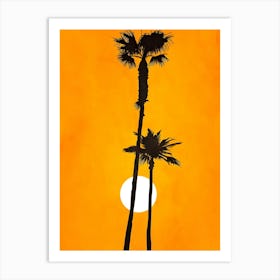 Sunset Palm Trees Art Print