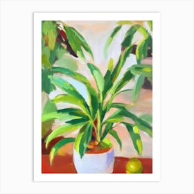 Panda Plant Impressionist Painting Art Print