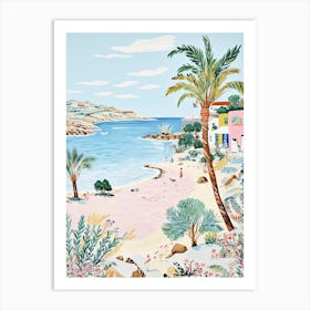 Elafonisi Beach, Crete, Greece, Matisse And Rousseau Style 3 Art Print