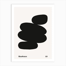 Geometric Bauhaus Poster B&W 18 Art Print