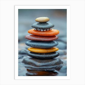 Pebbles In Water 3 Art Print