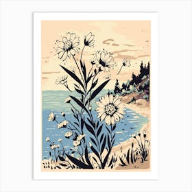 French Riviera, Flower Collage 0 Art Print