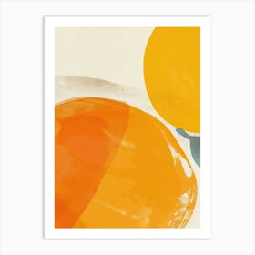 Oranges Close Up Illustration 1 Art Print