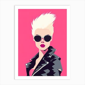 Minimalist Pink Punk Icon Art Print