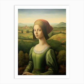 Lady In Green Art Print