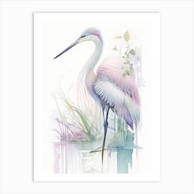 Cocoi Heron Gouache 2 Art Print