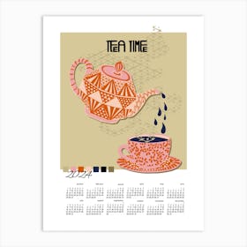 Calendar 2024 Coffee break 1 Art Print